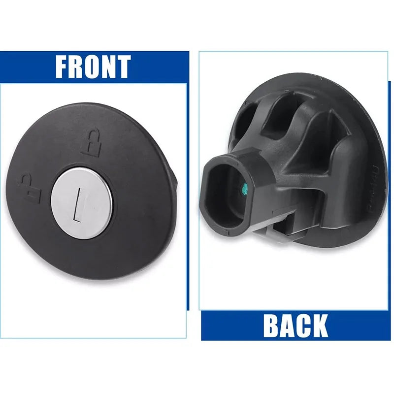 Κλείδωμα Πώματος Δεξαμενής Καυσίμου για Ford Fiesta, Focus, F-150 με Κλειδιά, Μαύρο Πλαστικό