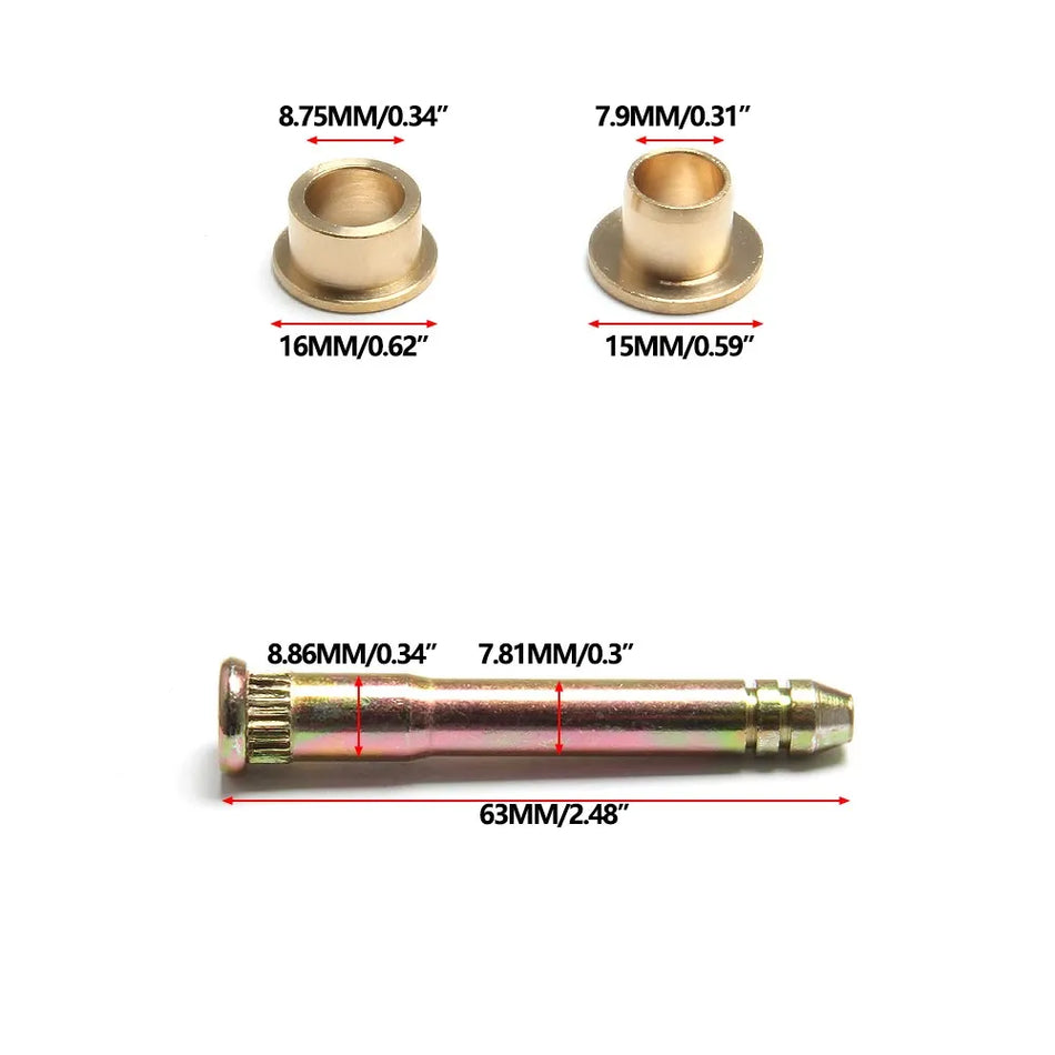 Dörrgångjärnspinne reparationssats för Honda Civic DH-1004, järnbusning, fyra gångjärn, bultar ingår