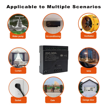 4CH Tuya WiFi Smart Switch with Voice Control and Remote Automation