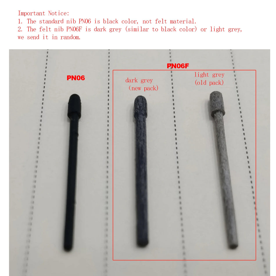 Huion PN06F Filtnibbar för PW550 PW550S PW600 PW600S Ersättningspen nibbar