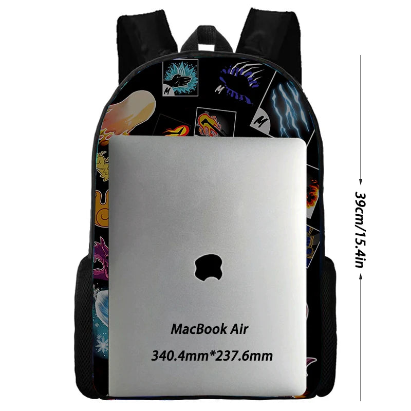 Wolyn Blox Anime Fruits School Backpack for Kids