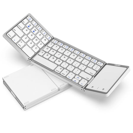 Seenda Foldable Wireless Bluetooth Keyboard &ndash; Rechargeable WHITE