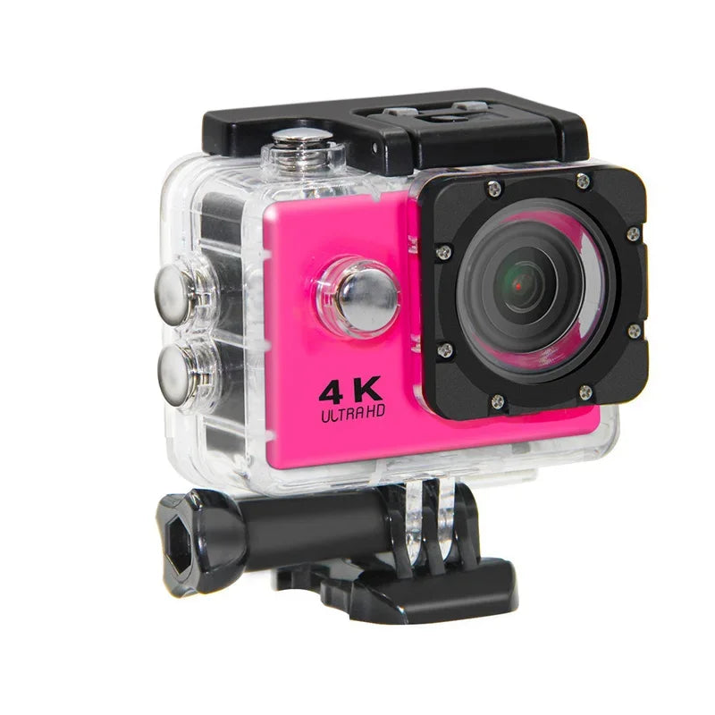 Action Camera Ultra HD 4K &ndash; Waterproof and Versatile for Adventure Pink