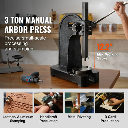 Arbor Press 0.5/1/3Ton &ndash; Heavy-Duty Cast Iron