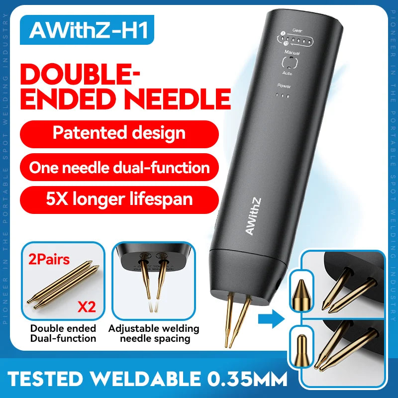 AWithZ 90 Gears Adjustable Spot Welder &ndash; Energy Efficient H1 Double-ended pin