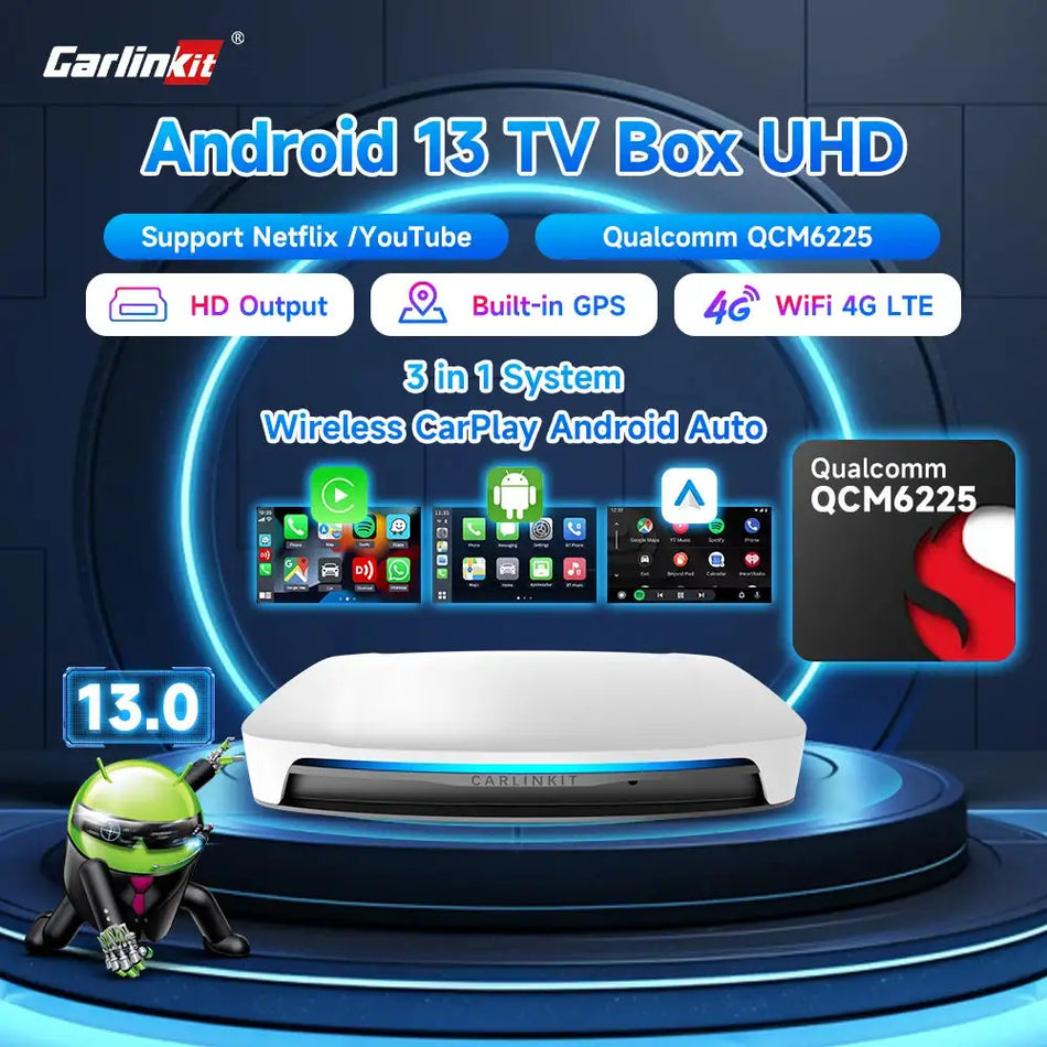 Carlinkit Ai Box Android 13 Wireless CarPlay HDMI Output