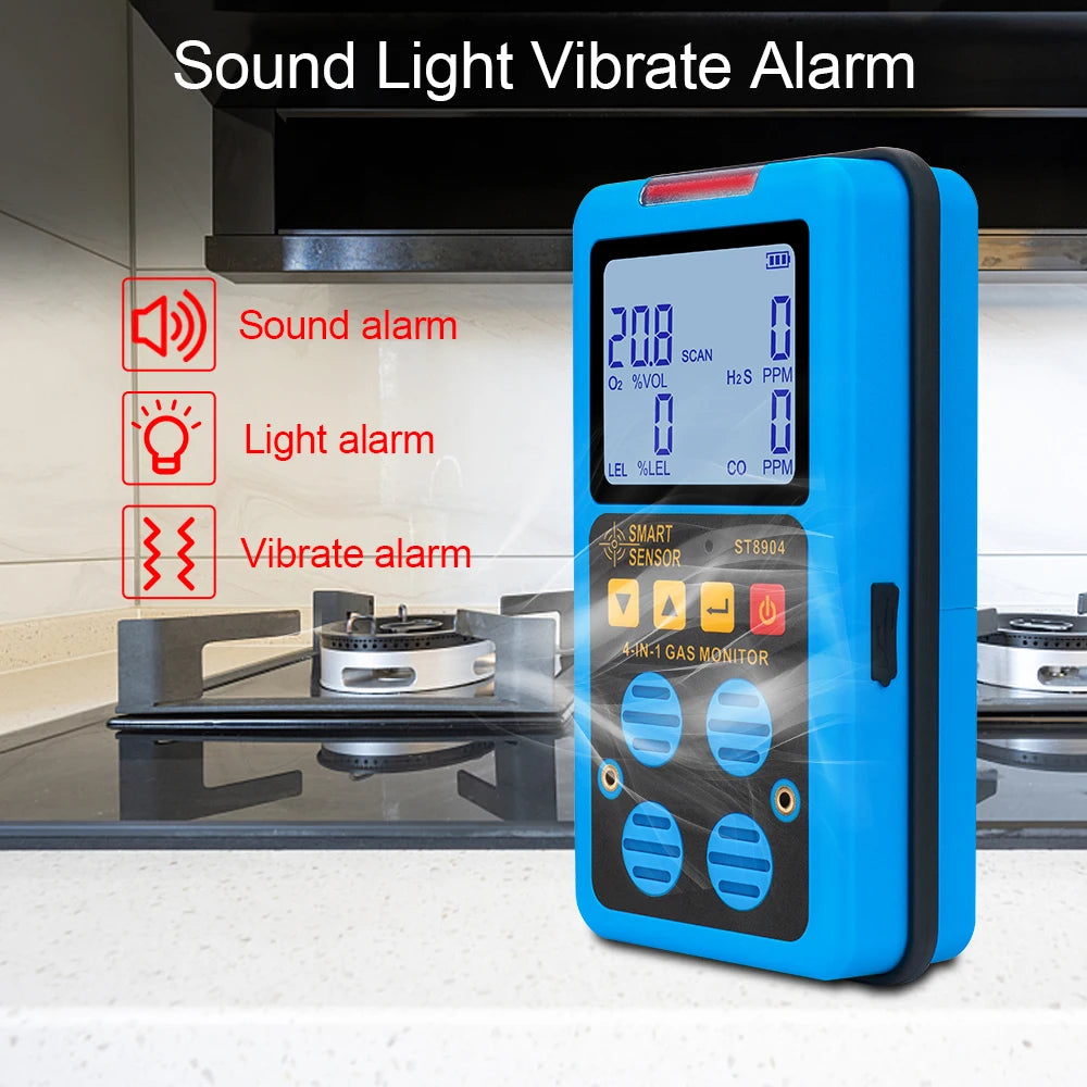 Digital 4-in-1 Gas Detector ST &ndash; Multi Gas LEL O2 CO H2S