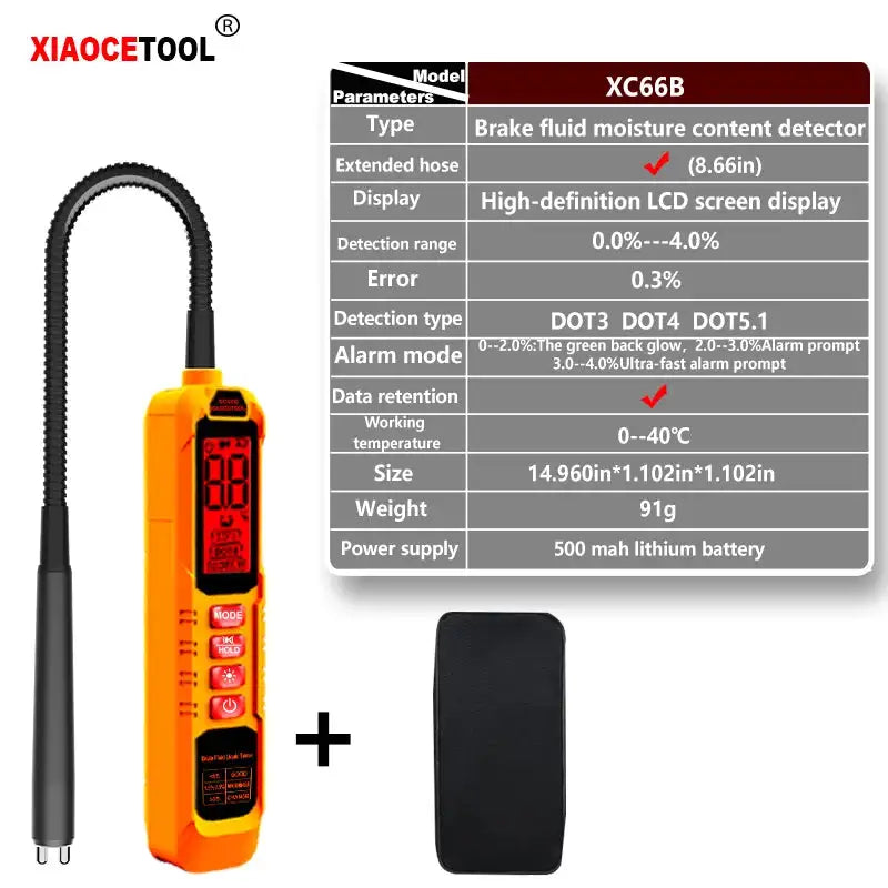 Xiaocetool 5 LED Brake Fluid Tester Pen DOT3 DOT4 DOT5.1 XC66B with bag