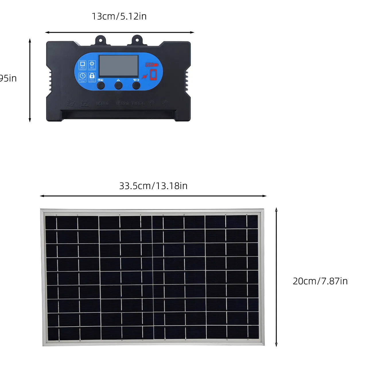 EcoFlyPower 20W 18V Outdoor Solar Charger &ndash; High Efficiency Power for Camping and Travel