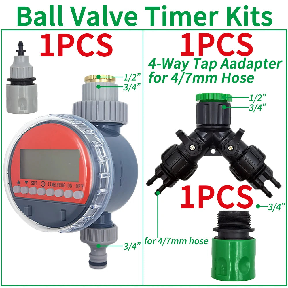 Oasis Garden Automatic Watering System &ndash; Solar Powered Ball Valve TImer-14