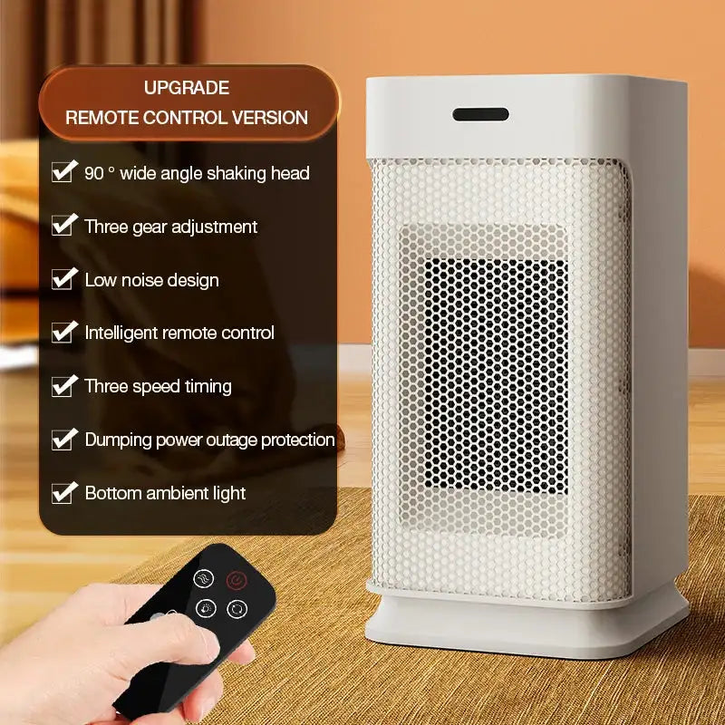 Portable PTC Ceramic Space Heater 1200W With Remote white / EU
