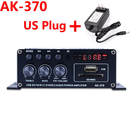 Woopker 2.0 HIFI Bluetooth Amplifier for Home &amp; Car Audio AK-370 With US Plug