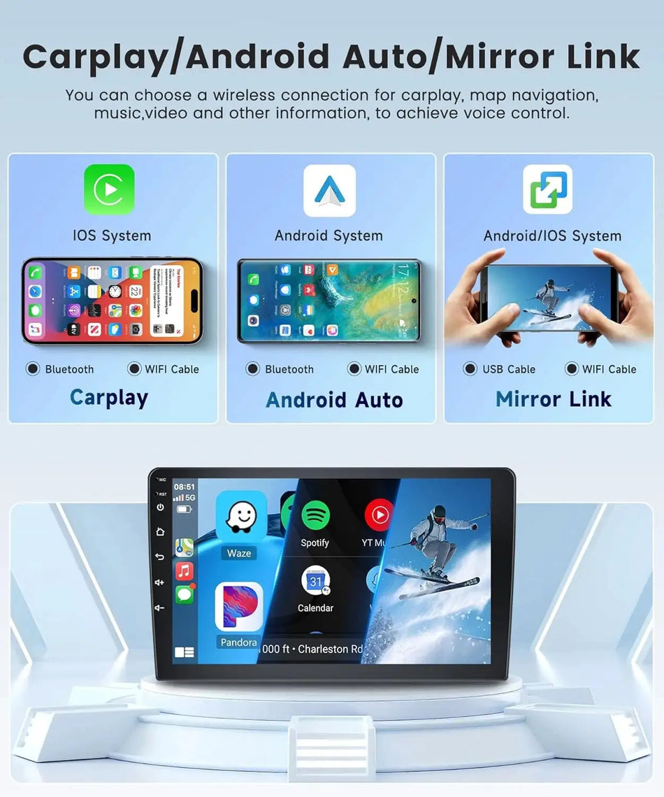 2 Din Android Car Stereo With Carplay GPS For Volkswagen Golf by InterCyprus Trading Ltd