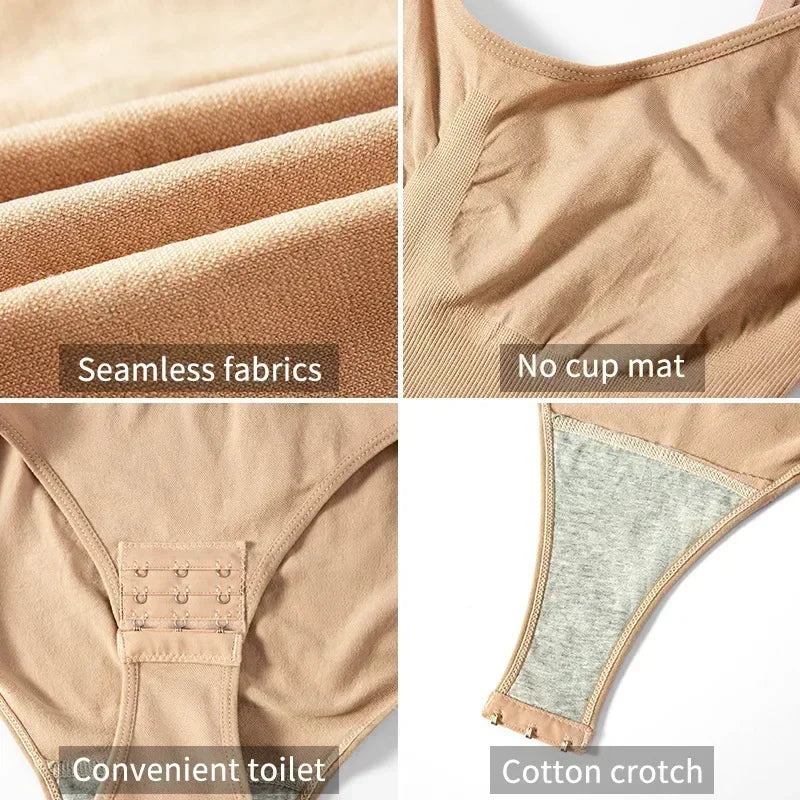 Solid Seamless Shaping Bodysuit for Tummy Control and Butt Lifting