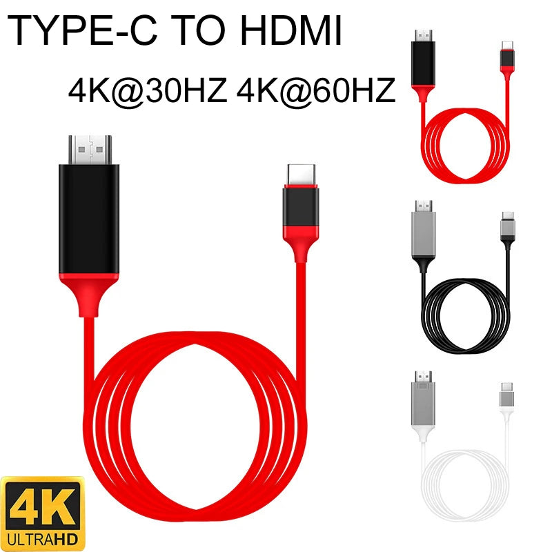 2M USB Type-C to HDMI Cable 4K/1080P HD &ndash; Universal Compatibility