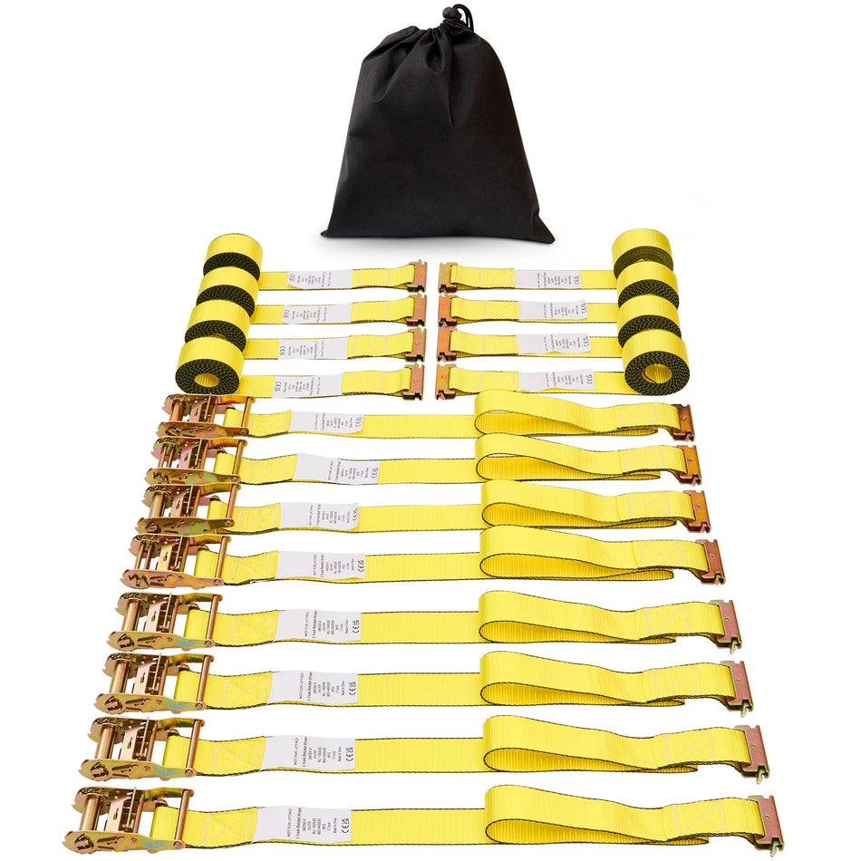 8pcs 4400Lbs Cinghie a cricchetto E-Track – Heavy Duty