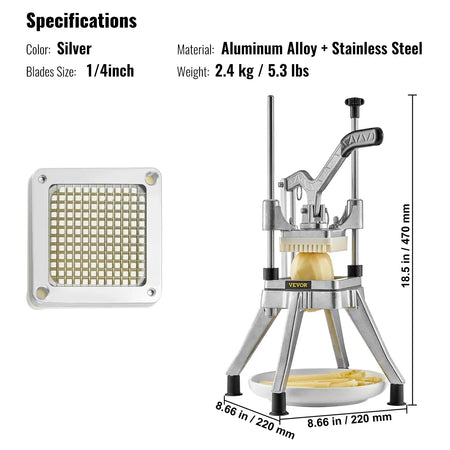 French Fry Cutter Onion Slicer Stainless Steel 14inch / france