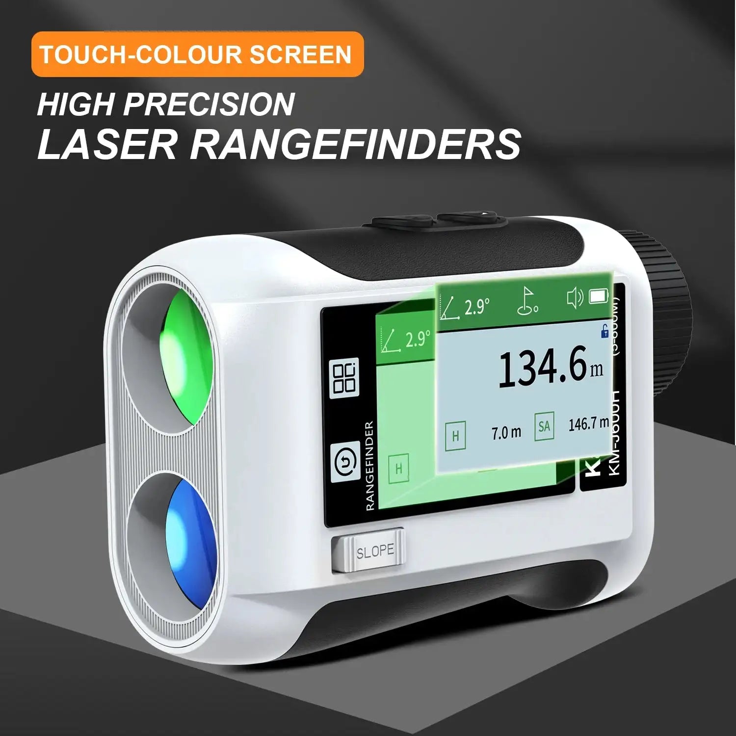 Touch Screen Golf Range Finder 600m Flag Lock KMC600