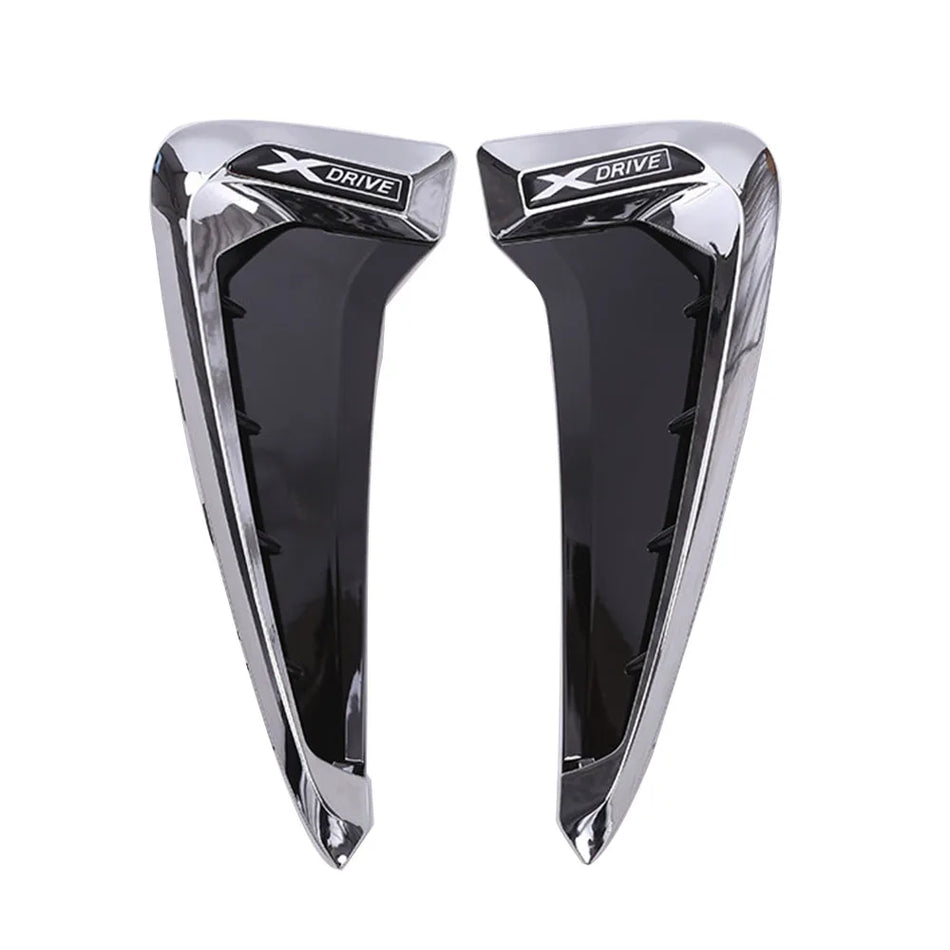 Naklejki wentylacyjne błotnika dla BMW X5 F15 X5M żebra rekina dekoracja ABS zestaw 2-częściowy trwały plastik ABS