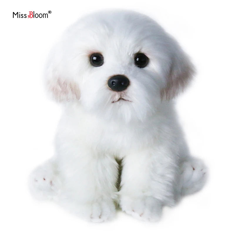 Miss Bloom Plush Maltese Stuffed Dog Doll