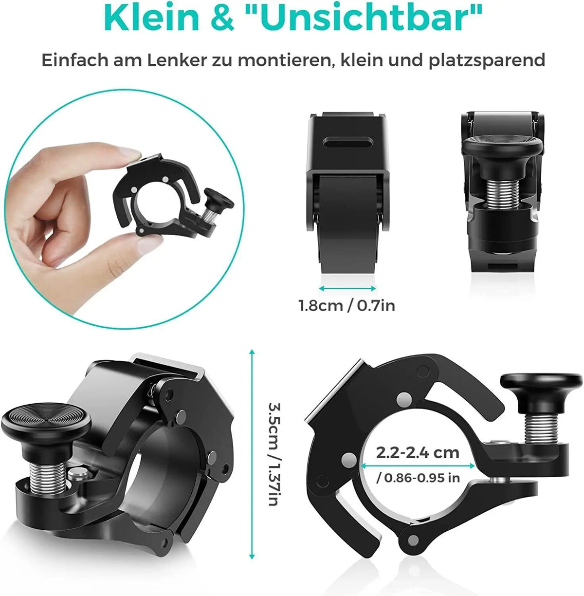 Compact Stainless Steel Bicycle Bell - 5 Vibrant Colours Available