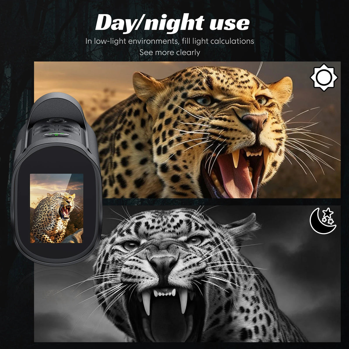 Night Vision Monocular 10x Zoom &ndash; Full Dark Viewing 5W IR