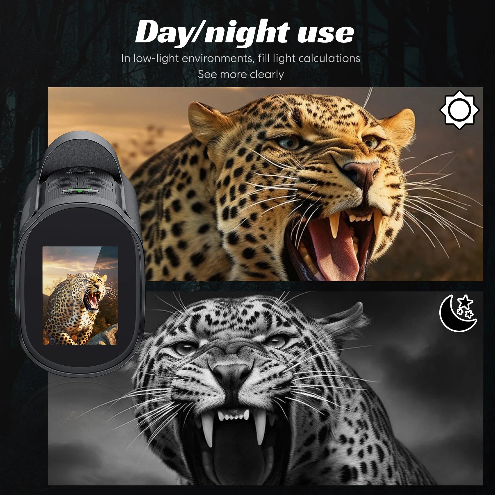 Night Vision Monocular 10x Zoom &ndash; Full Dark Viewing 5W IR