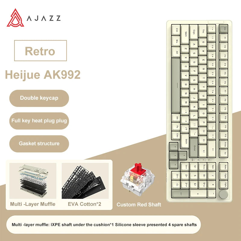 Ajazz AK992 &ndash; Hot-Swap Mechanical Keyboard For Desktop Blue Backlit