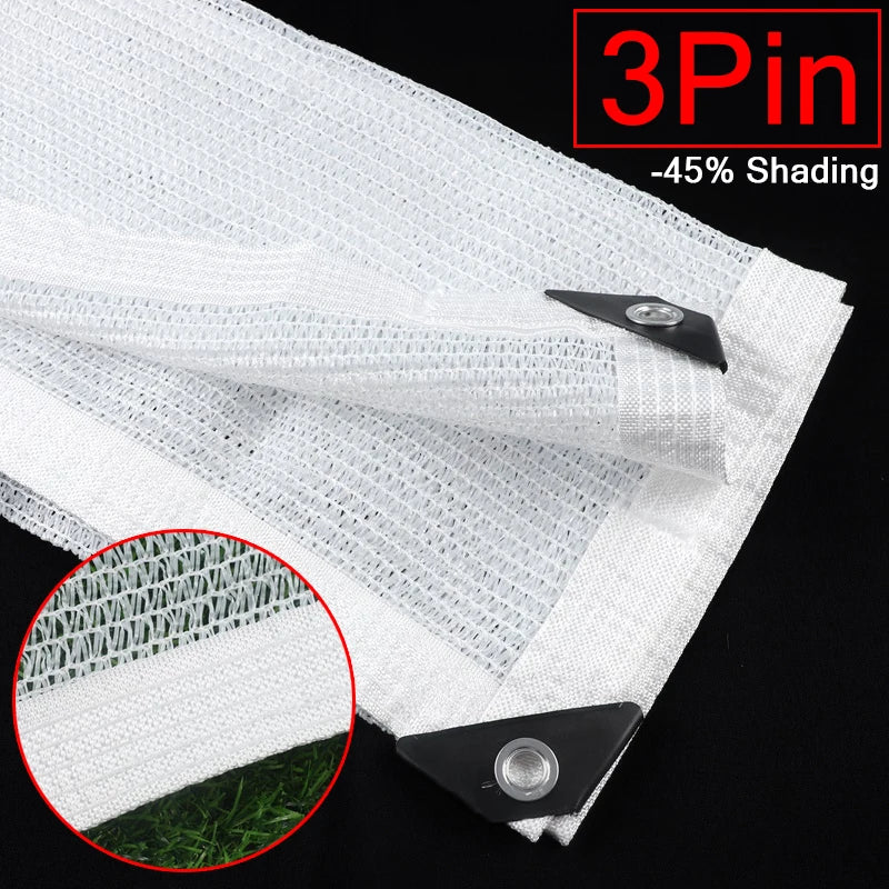 HDPE 45% Shading Net for Garden, Bonsai, and Succulents White-3Pin 1 / 2x5m