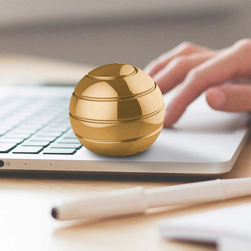 Muddy Puddles Kinetic Spinning Desk Toy - Metal Gyro for Stress Relief