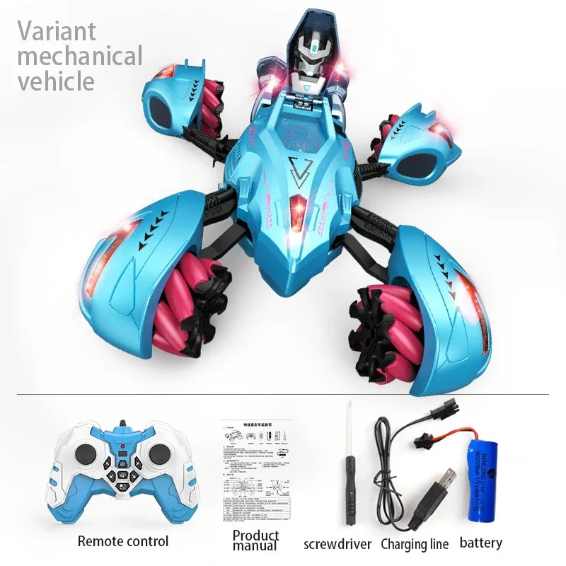 Electric RC Car 2 In 1 Transformation &ndash; Remote Control Fun Single rc-blue