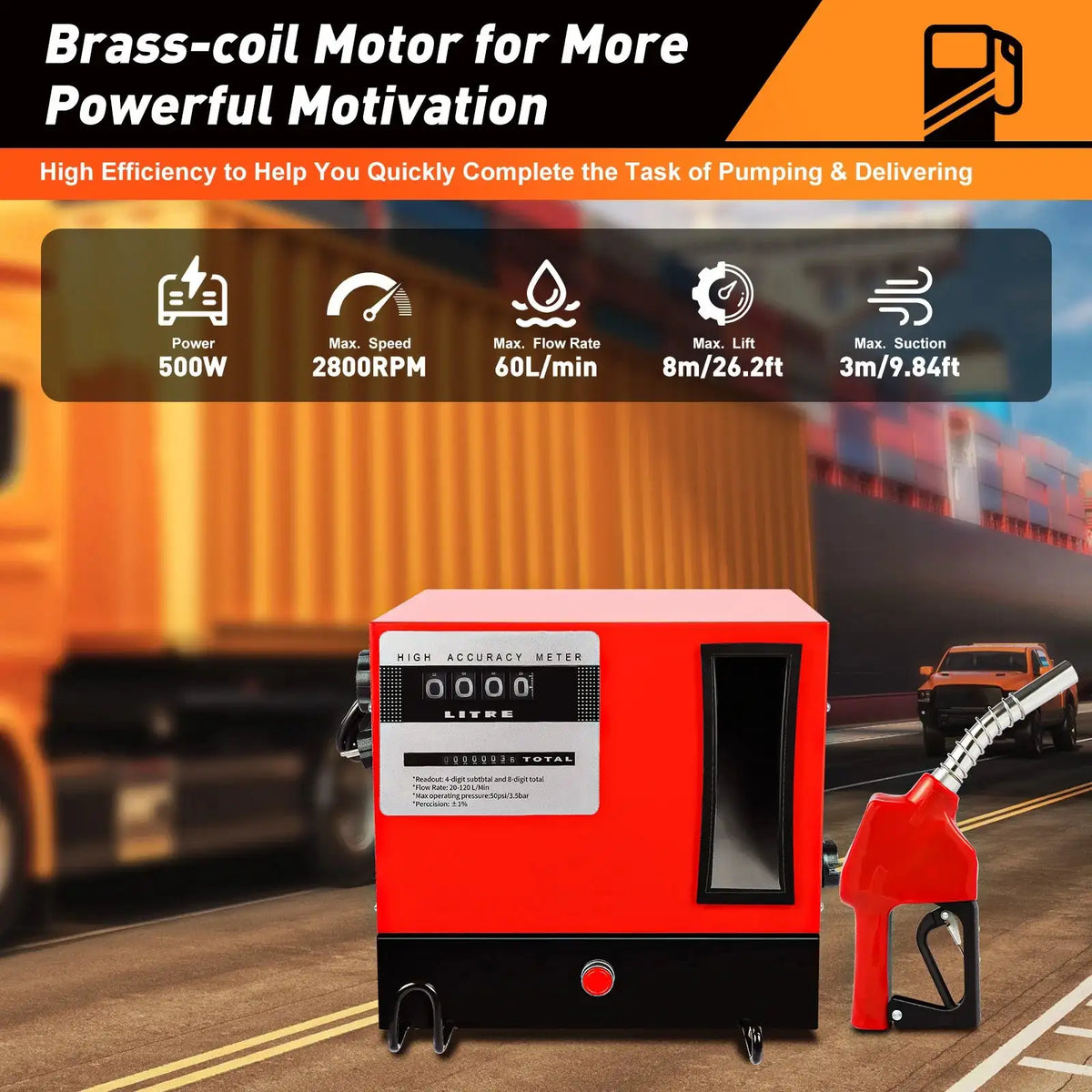 550W Fuel Dispenser Fuel Pump &ndash; Wall Mount Electric Pump