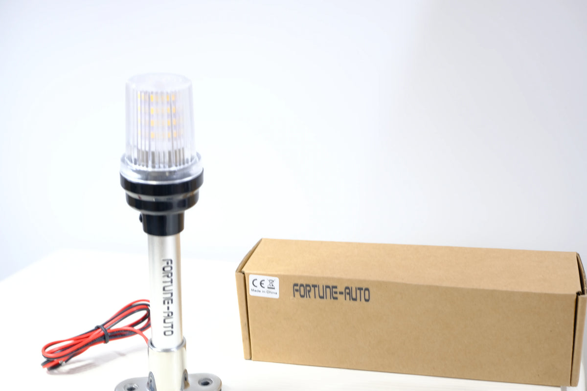 Pure White 12-24V Fold Down Waterproof LED Marine Navigation Light 8inch 36mm Style