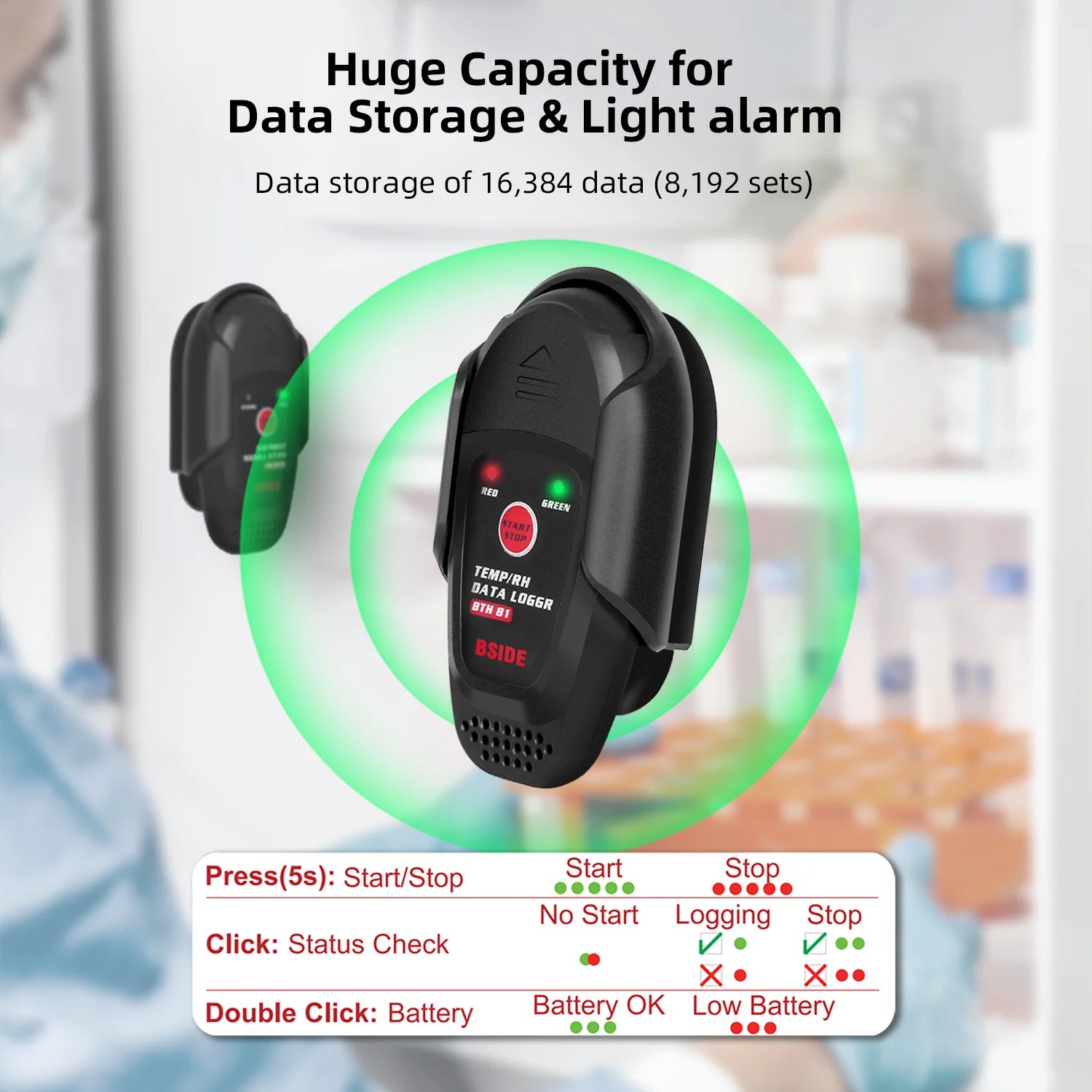 BSIDE BTH81 Humidity Temperature Recorder &ndash; USB Data Logging