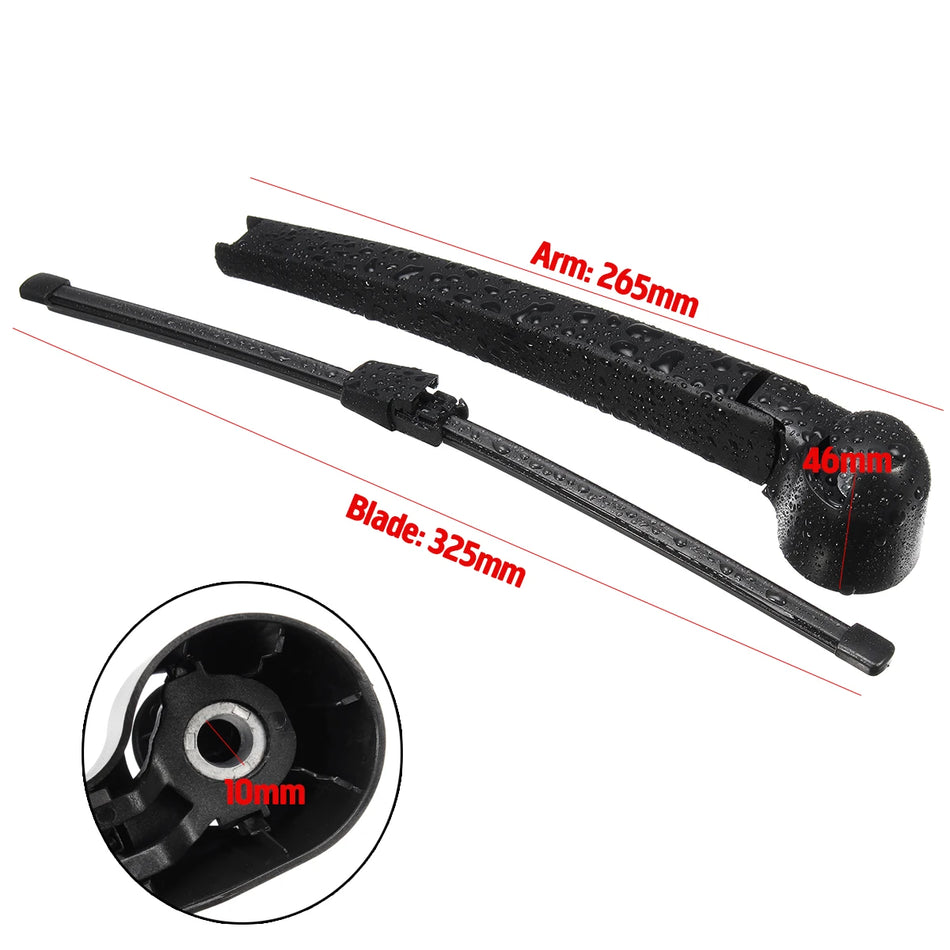 VW Polo Rear Wiper Blades 325mm, Metal Blade for 2005-2009