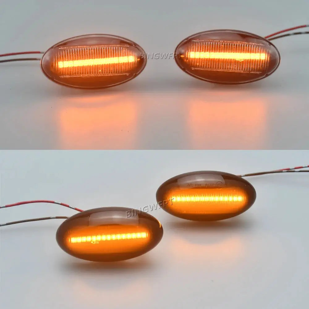 2x LED Dynamic Turn Signal Side Marker Light Sequential Blinker Lamp For Peugeot 307 206 407 107 607 For Citroen C1 C2 C3 C5 by InterCyprus Trading Ltd
