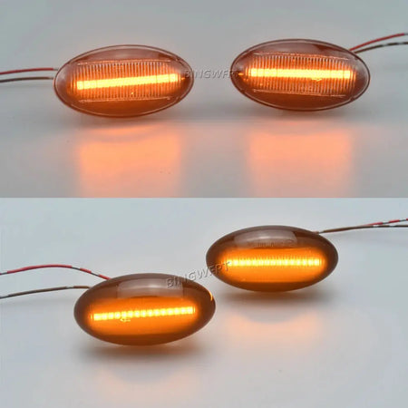 2x LED Dynamic Turn Signal Side Marker Light Sequential Blinker Lamp For Peugeot 307 206 407 107 607 For Citroen C1 C2 C3 C5 by InterCyprus Trading Ltd