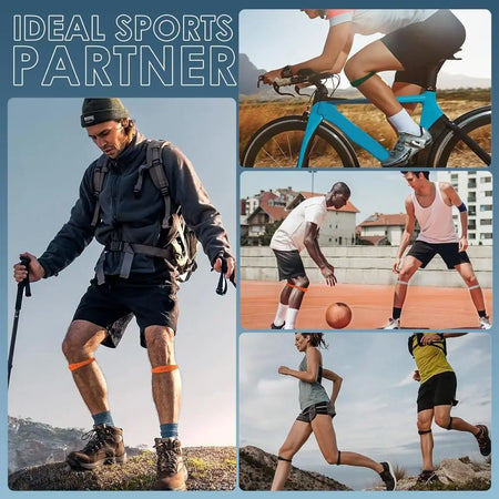 Silicone Patella Tendon Knee Straps | Elastic Knee Support for Sports