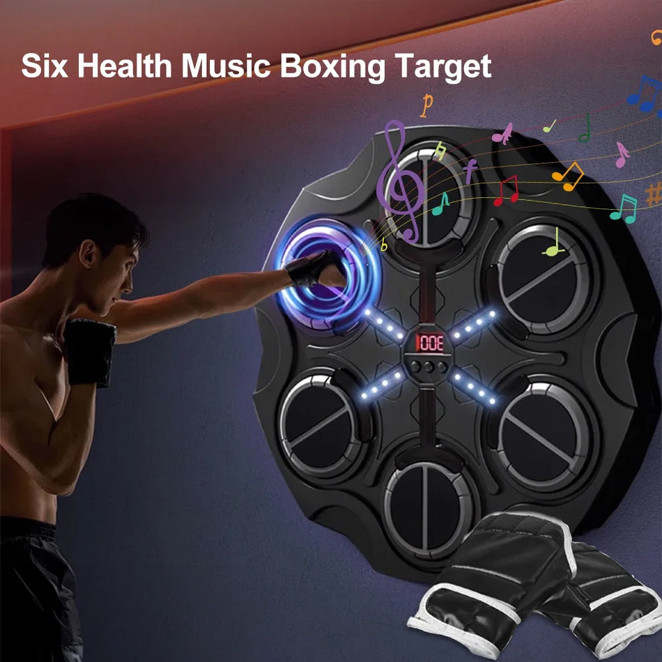 Smart Bluetooth Wall Mounted Boxing Trainer With Gloves For Home Fitness