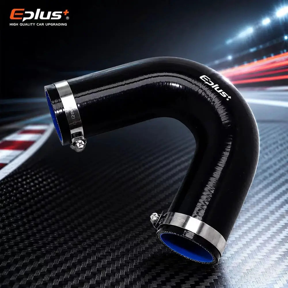 Universal 135 Degrees Black Silicone Hose Coupler Adapter Car Intake Turbo Intercooler Pipe Silica Gel Connector with Clamps by InterCyprus Trading Ltd