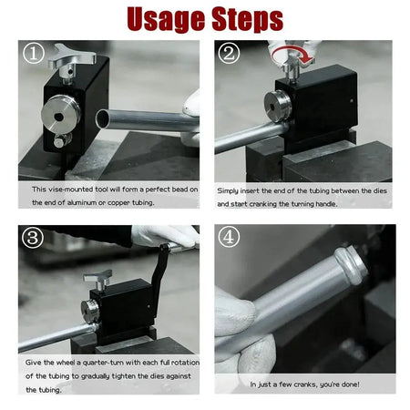 Tubing Beader Tool Manual Bead Roller Intake and Intercooler Piping Crimping Tool Fit 5/8" or Larger ID Tubes Aluminum by InterCyprus Trading Ltd