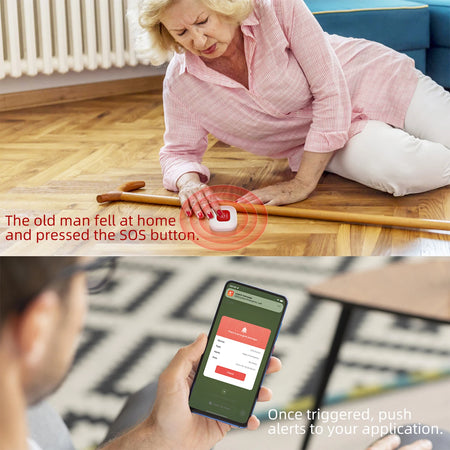 OWSOO WiFi Smart SOS Call Button for Caregivers and Emergency Alerts