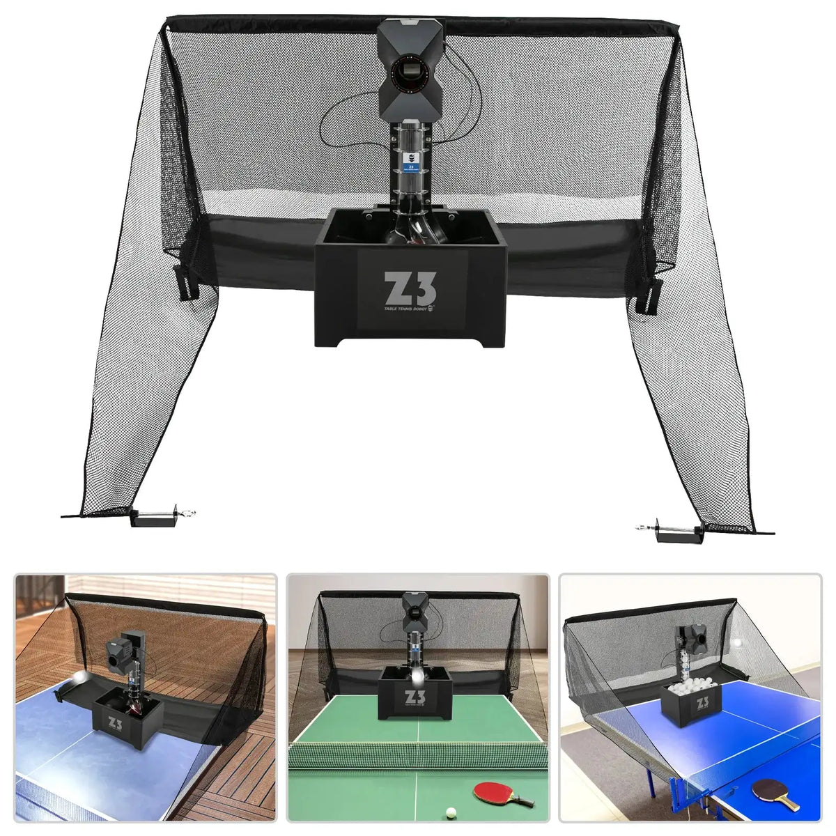 Z3 Ping Pong Ball Machine &ndash; 35-90 Balls/Min Speed, Durable