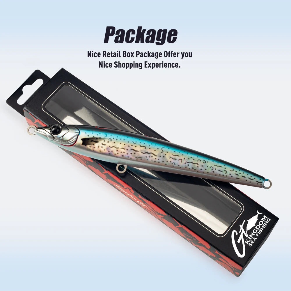 YOOFISH GT Sea Fishing Lure - Topwater Floating Artificial Bait for Tuna &amp; GT