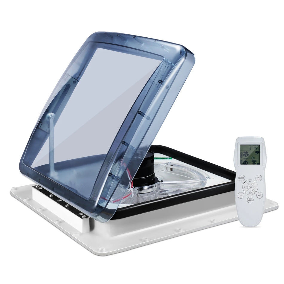 10 Speed Remote RV Roof Vent Fan Rain Sensor Temperature