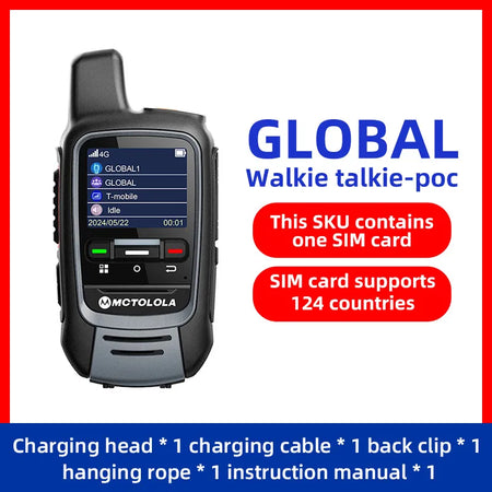 MOTOLOLA Global 4G POC Walkie Talkie &ndash; 5000 Kilometers Range Including SIM card / USB Plug