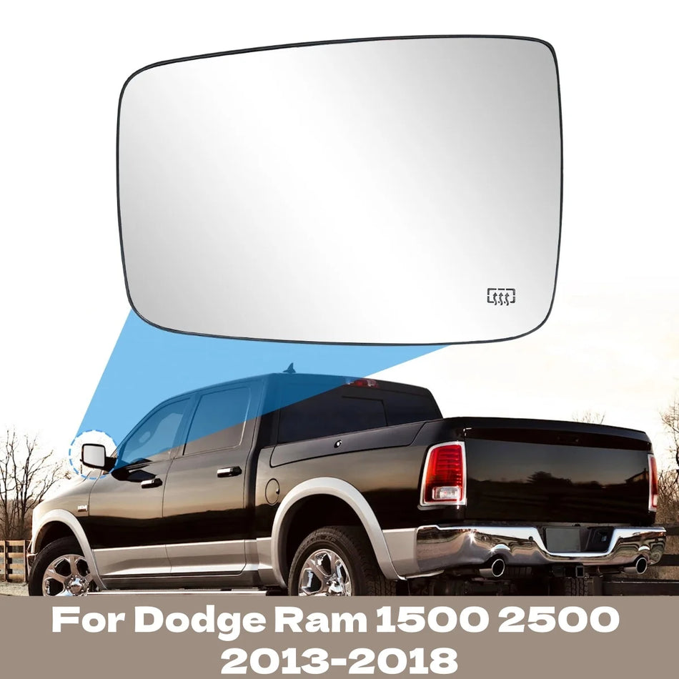 Vyhřívané sklo zpětného zrcátka s montážní deskou pro Dodge Ram 1500 2500