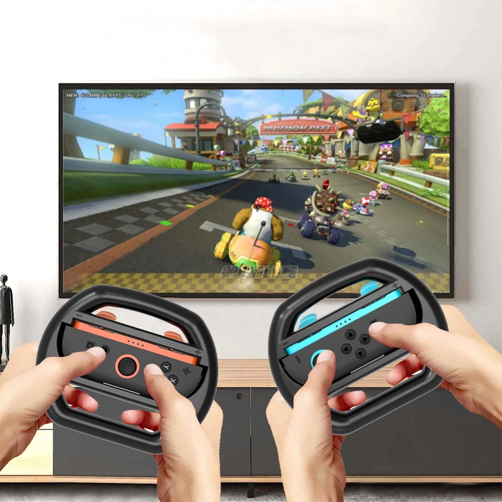 Steering Wheels for Nintendo Switch 2 &ndash; Anti-Slip Grip Racing Wheels for Mario Kart