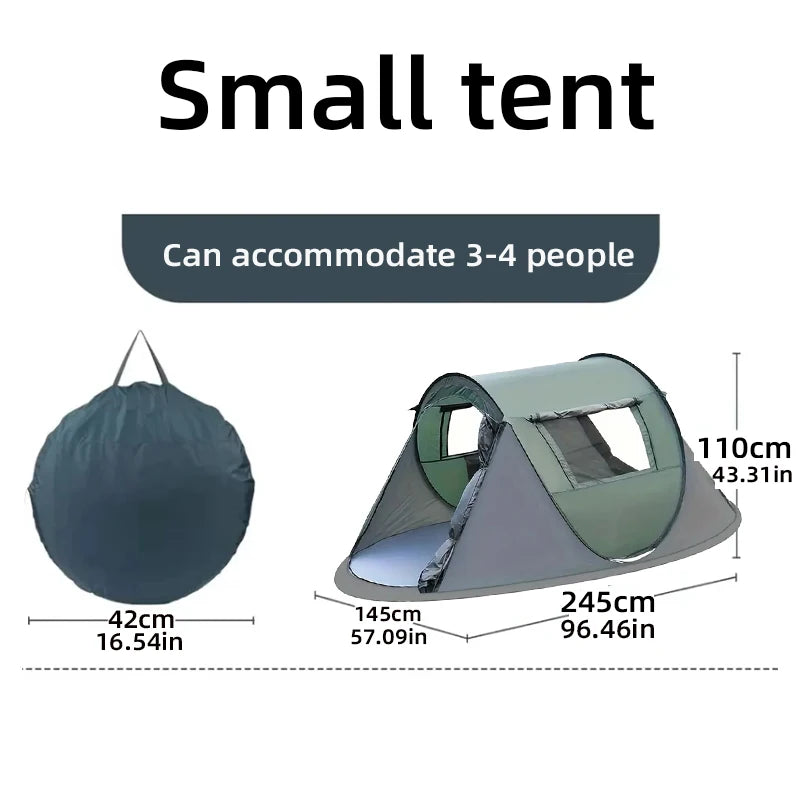 Quick Setup 5-8 Person Waterproof Camping Tent Army Green Small
