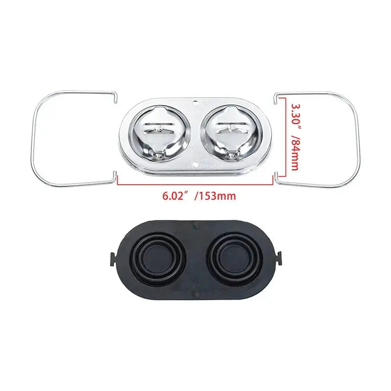 Car Chrome Steel Engine for Chevrolet Corvette 1967-1982 Master Cylinder Cover with Bails Gaskets Cap Replacement Accessories by InterCyprus Trading Ltd